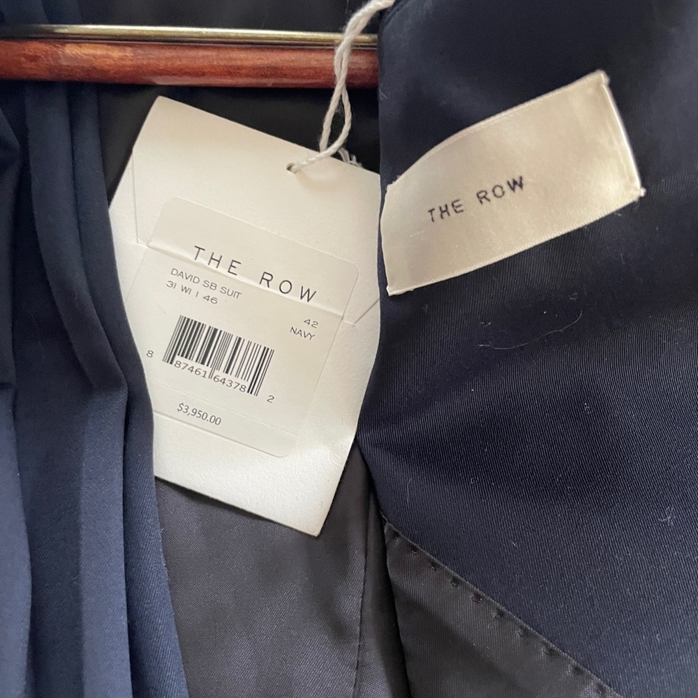 The Row men’s David 2pc Navy blue Suit mens size 42 NWT